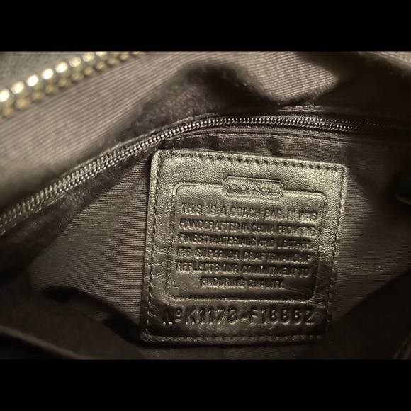 Coach Black Fabric & Leather Bottom Monogram Bag or Crossbody - Picture 4 of 5